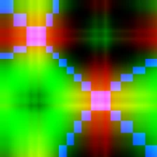 Cepheid, three fields stacked as red, green and blue